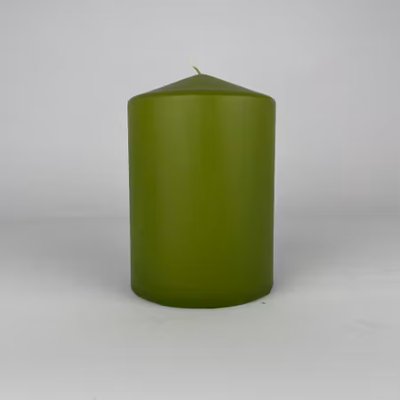 Blockljus - Lindgrön - Ø7.5X11 cm - 42h