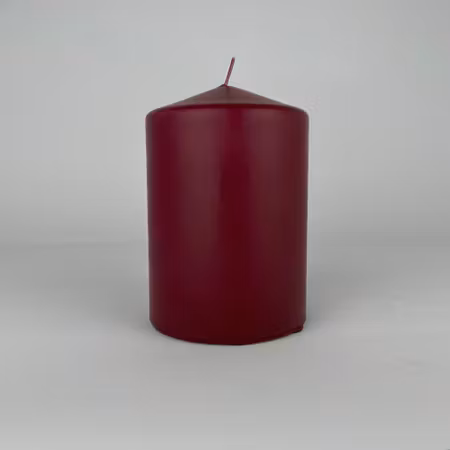 Blockljus - Vinröd - Ø7.5X11 cm - 42h
