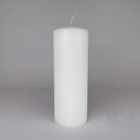 Blockljus - Vit - Ø7X20 cm - 76h