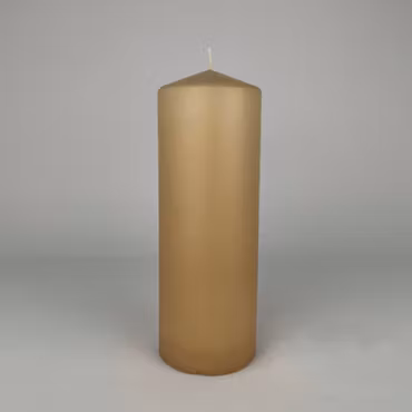 Blockljus - Ljusbeige - Ø7X20 cm - 76h