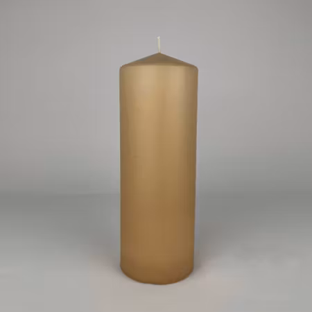 Blockljus - Ljusbeige - Ø7X20 cm - 76h