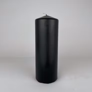 Blockljus - Svart - Ø7X20 cm - 76h