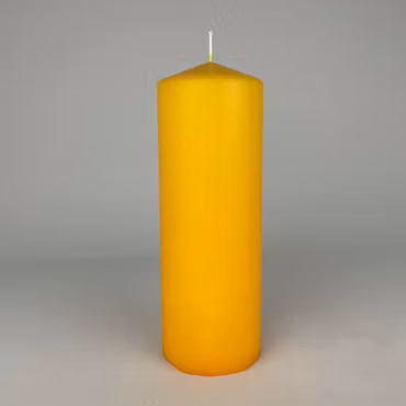Blockljus - Påskgul - Ø7X20 cm - 76h
