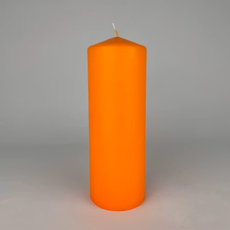 Blockljus - Apelsin - Ø7X20 cm - 76h