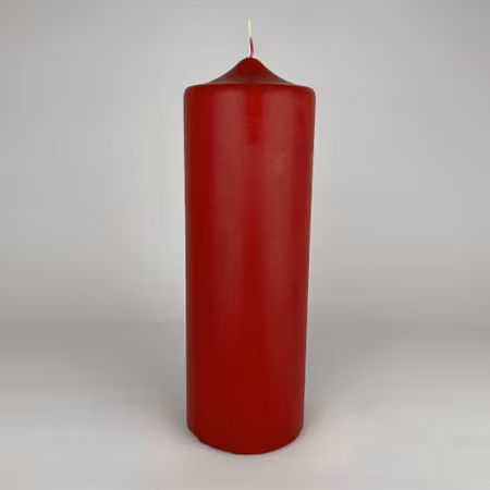 Blockljus - Mörkröd - Ø10X30 cm - 215h
