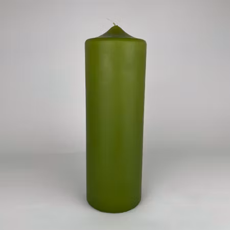 Blockljus - Lindgrön - Ø10X30 cm - 215h