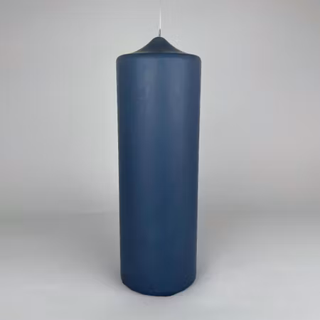 Blockljus - Gråblå - Ø10X30 cm - 215h
