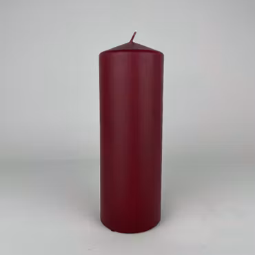 Blockljus - Vinröd - Ø7X20 cm - 76h