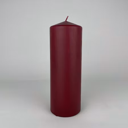 Blockljus - Vinröd - Ø7X20 cm - 76h