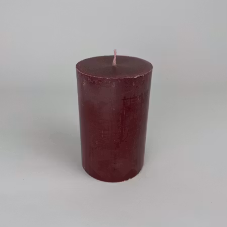 Blockljus Lyx - Vinröd - Ø7X11 cm - 46h