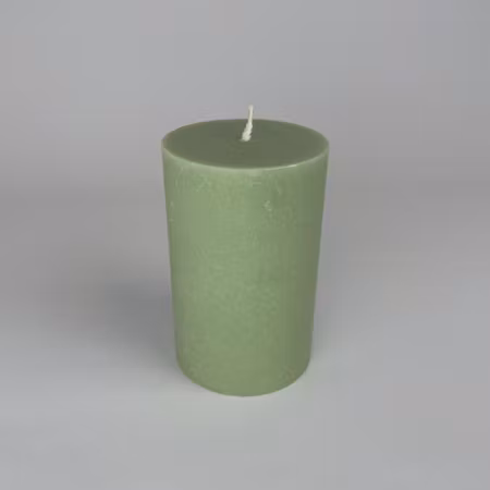 Blockljus Lyx - Ljusgrön - Ø7X11 cm - 46h