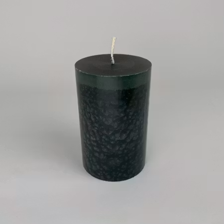 Blockljus Lyx - Mörkgrön - Ø7X11 cm - 46h