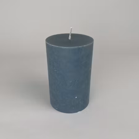 Blockljus Lyx - Blågrå - Ø7X11 cm - 46h