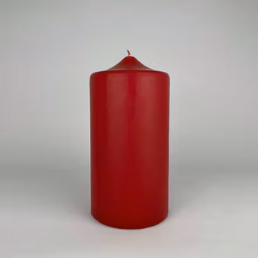 Blockljus - Mörkröd - Ø10X20 cm - 140h