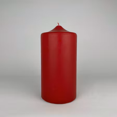 Blockljus - Mörkröd - Ø10X20 cm - 140h