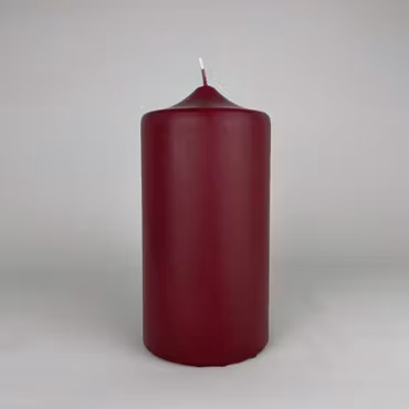 Blockljus - Vinröd - Ø10X20 cm - 140h