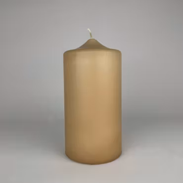 Blockljus - Ljusbeige - Ø10X20 cm - 140h