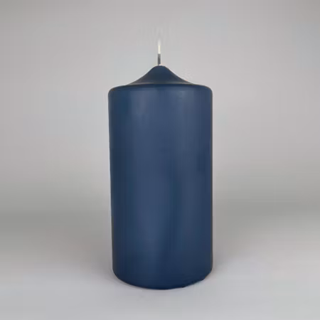 Blockljus - Gråblå - Ø10X20 cm - 140h