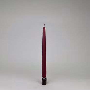 Antikljus - Vinröd - 25 cm - 7h