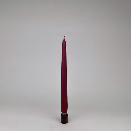 Antikljus - Vinröd - 25 cm - 7h