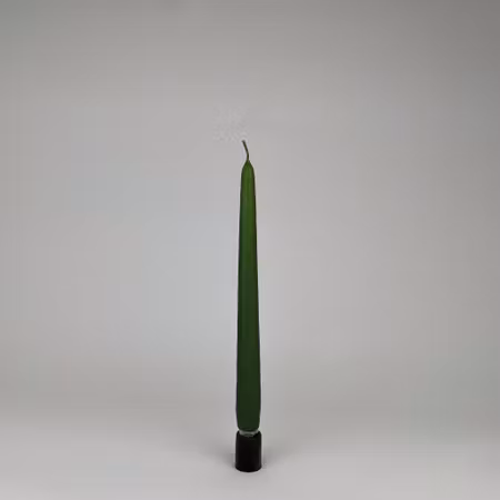 Antikljus - Mossgrön - 25 cm - 7h
