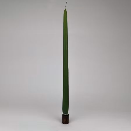 Antikljus - Mossgrön - 35 cm - 10h