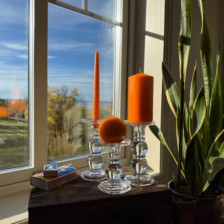 Klotljus - Apelsin - Ø8 cm - 32h