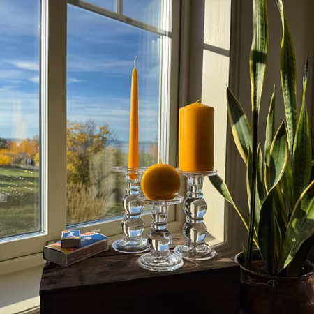 Klotljus - Påskgul - Ø8 cm - 32h