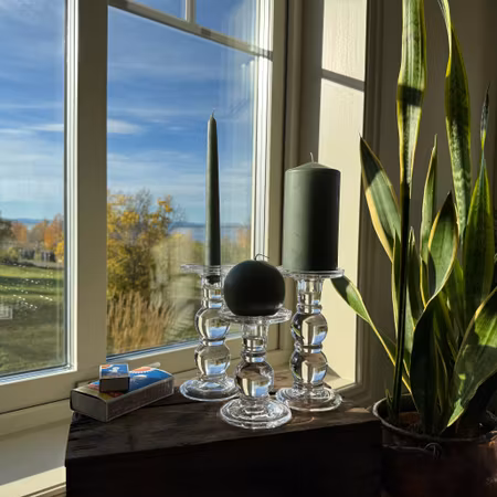 Klotljus - Antikgrön - Ø8 cm - 32h