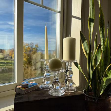 Blockljus - Elfenben - Ø7.5X15 cm - 80h