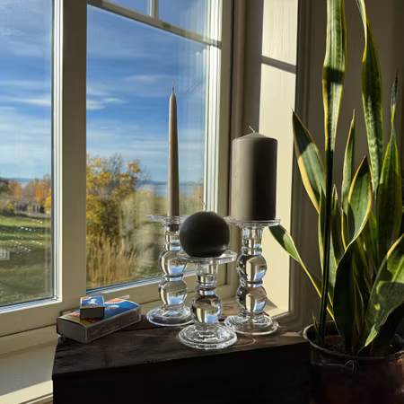 Blockljus - Kitt - Ø7.5X15 cm - 80h