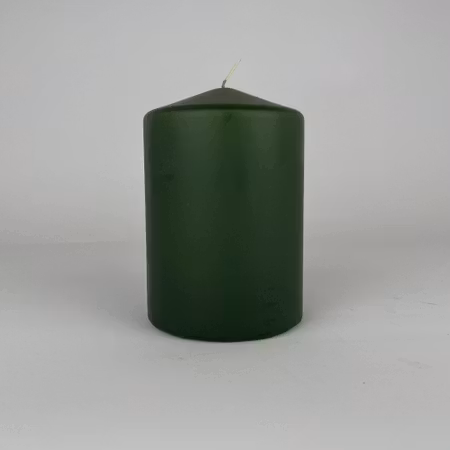 Blockljus - Mossgrön - Ø7.5X11 cm - 42h