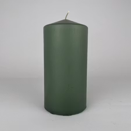 Blockljus - Antikgrön - Ø7.5X15 cm - 80h