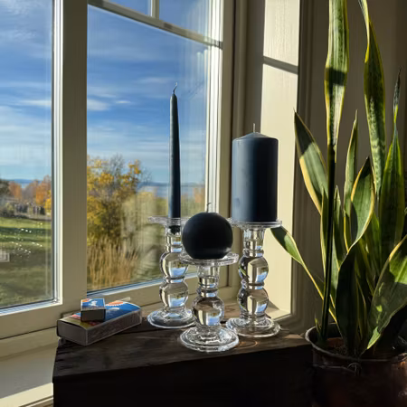 Antikljus - Gråblå - 25 cm - 7h