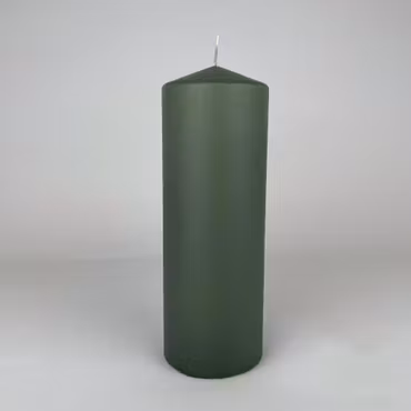 Blockljus - Antikgrön - Ø7X20 cm - 76h