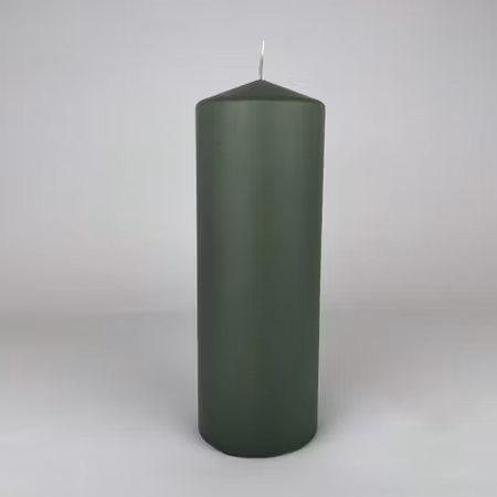 Blockljus - Antikgrön - Ø7X20 cm - 76h