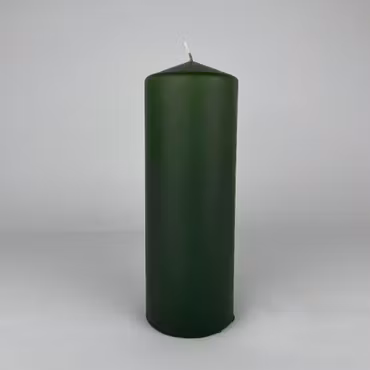 Blockljus - Mossgrön - Ø7X20 cm - 76h