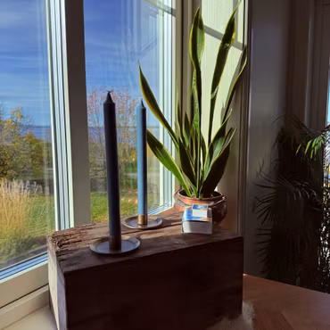Kronljus - Blågrå - 28 cm - 10h