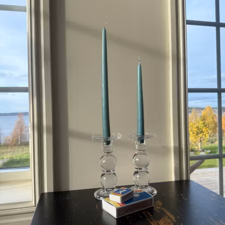 Antikljus - Duvblå - 35 cm - 10h