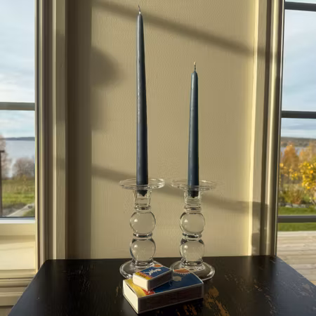 Antikljus - Gråblå - 35 cm - 10h