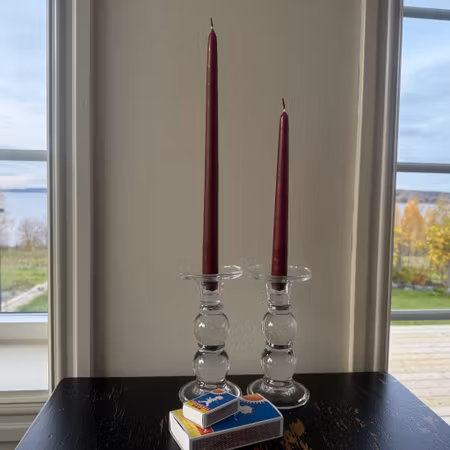 Antikljus - Vinröd - 35 cm - 10h