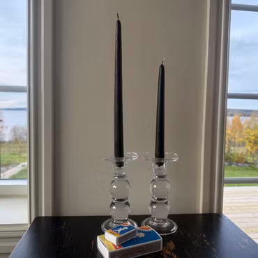 Antikljus - Svart - 35 cm - 10h