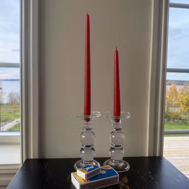 Antikljus - Mörkröd - 35 cm - 10h