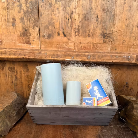 Blockljus Lyx - Is - Ø9.6X20 cm - 120h