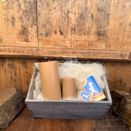 Blockljus Lyx - Beige - Ø9.6X20 cm - 120h