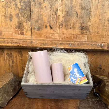 Blockljus Lyx - Ljusgrå - Ø9.6X20 cm - 120h