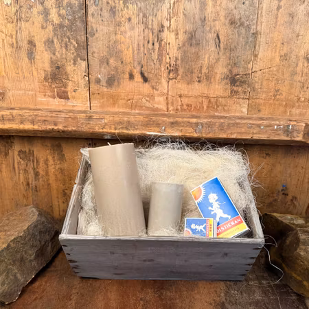 Blockljus Lyx - Lin - Ø7X11 cm - 46h