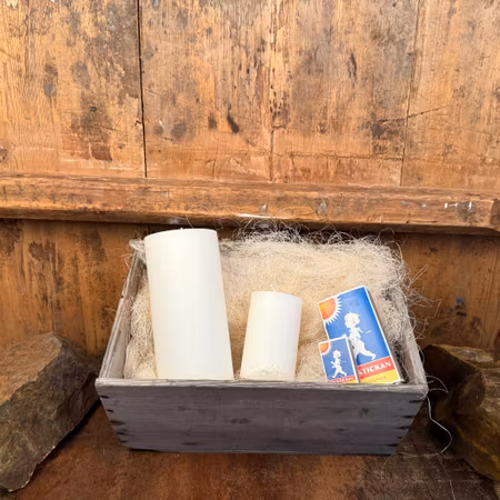 Blockljus Lyx - Vit - Ø7X11 cm - 46h