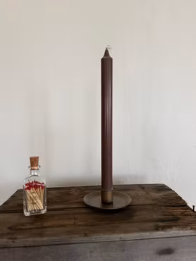 Kronljus - Mörk lin - 28 cm - 10h