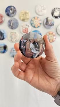 Personlige Magnetbuttons, 4-pakning